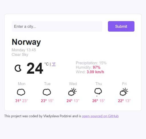 Weather React Project